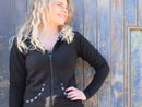 Merino Zip Contrast Lined Hooded Jacket