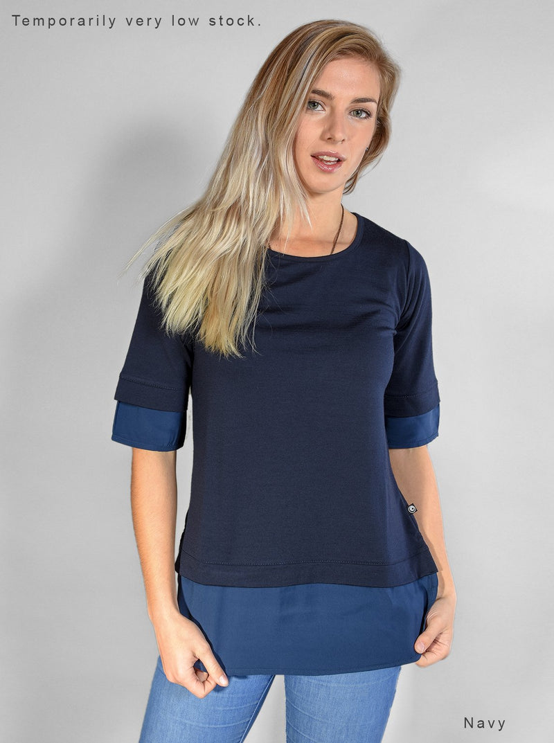 Bamboo Trim Merino Floaty T