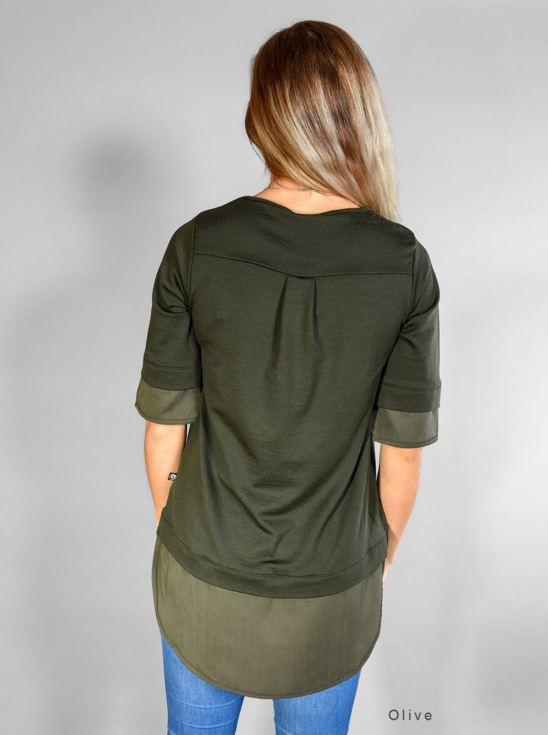 Bamboo Trim Merino Floaty T
