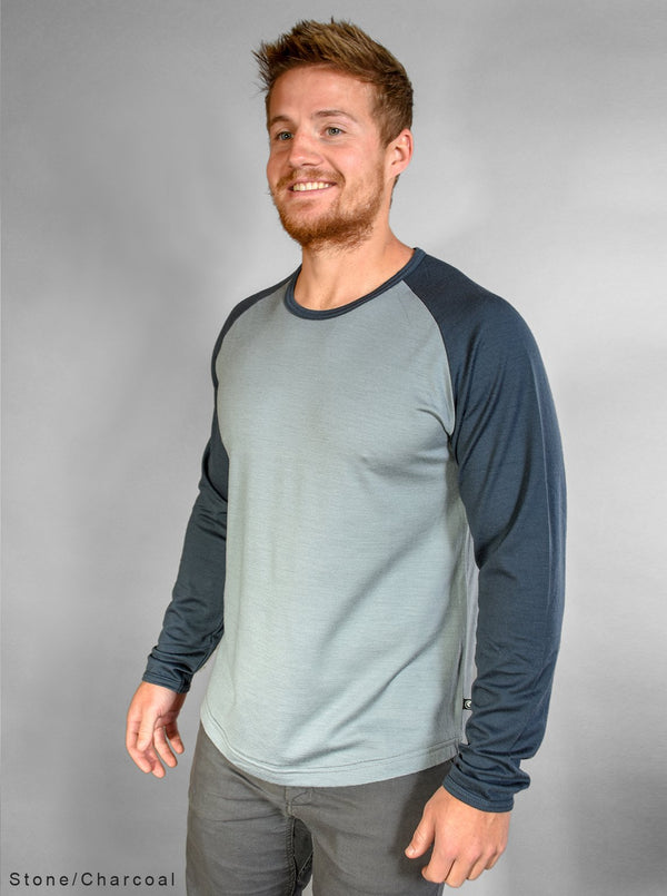 Merino Raglan 2-tone Long Sleeve Tee