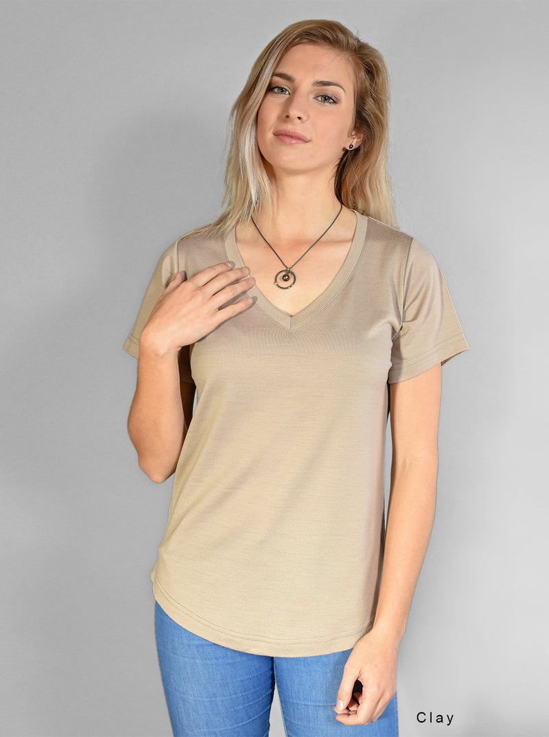 Merino V-neck relax T