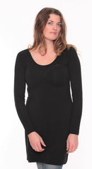 Merino Lycra Long Sleeve Scoop Dress