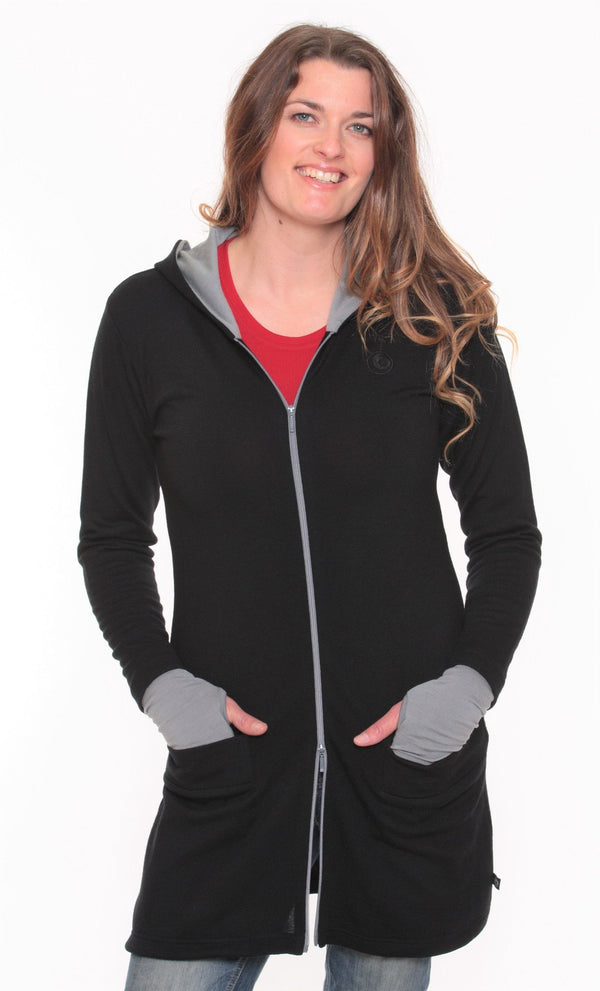 Merino Zipped Hood Cardigan New Zealand Made