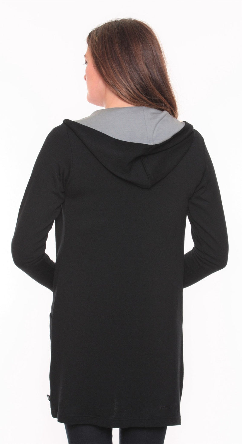 Merino Zipped Hood Cardigan New Zealand Made