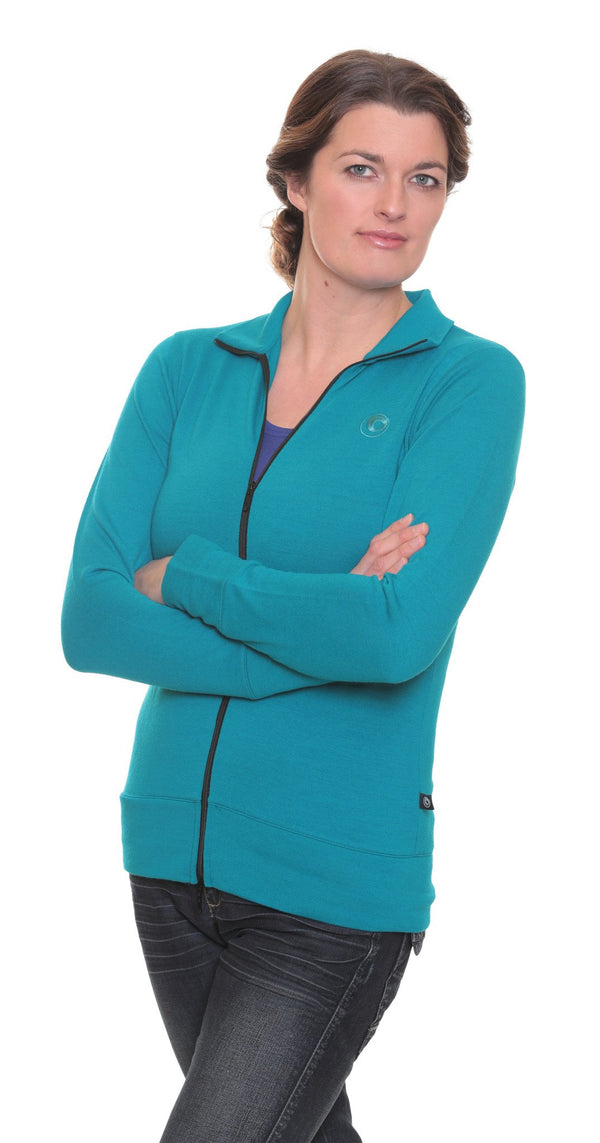 Merino Fitted Banded Zip Jacket