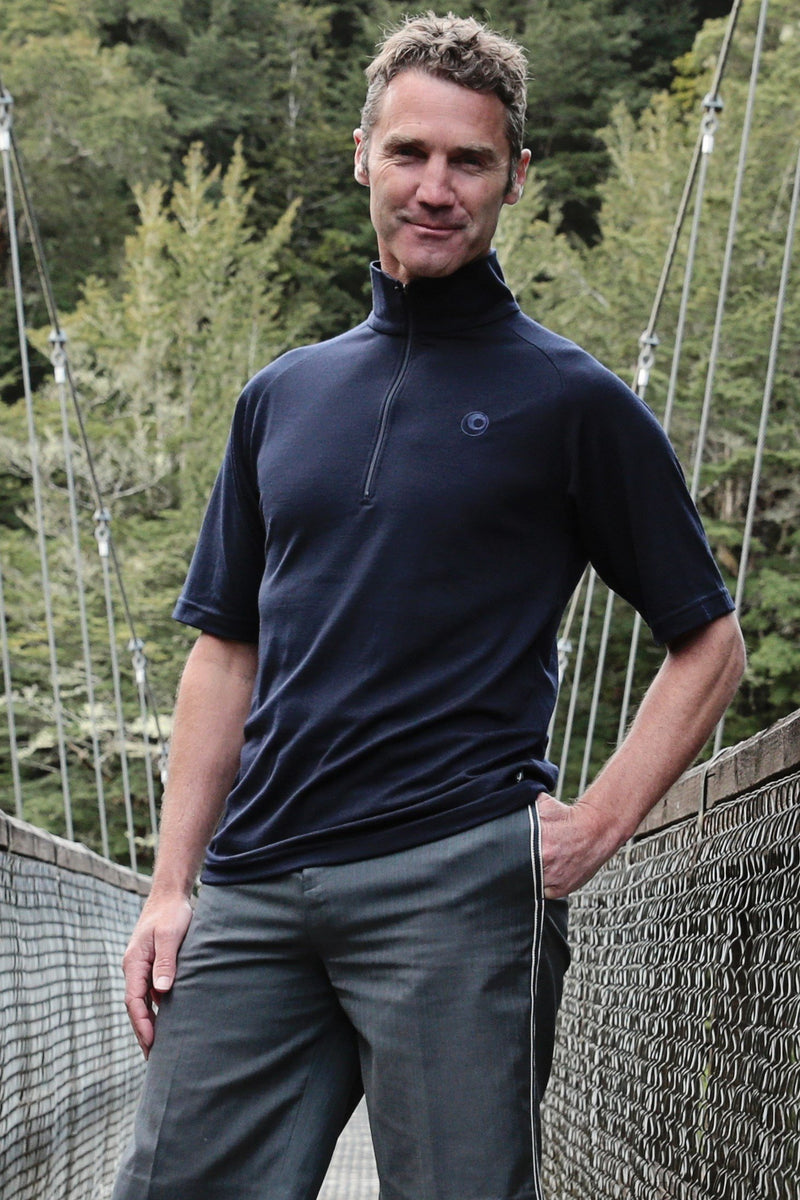 Merino Half Zip Poloshirt