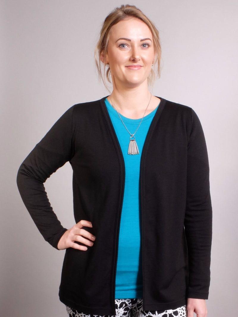 Merino Lace Back Cardigan