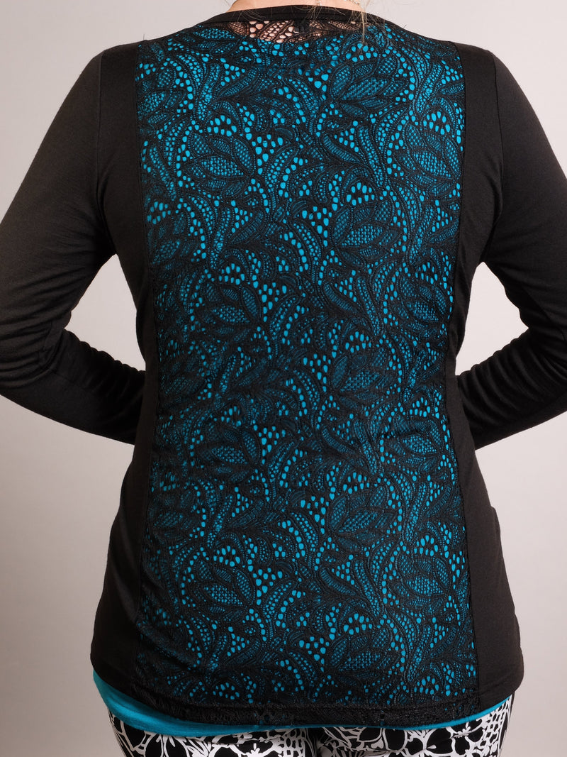 Merino Lace Back Cardigan