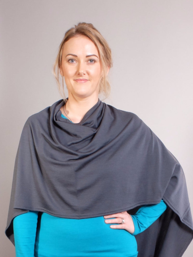 Merino Button Back Cape