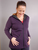 Merino Zip Contrast Lined Hooded Jacket