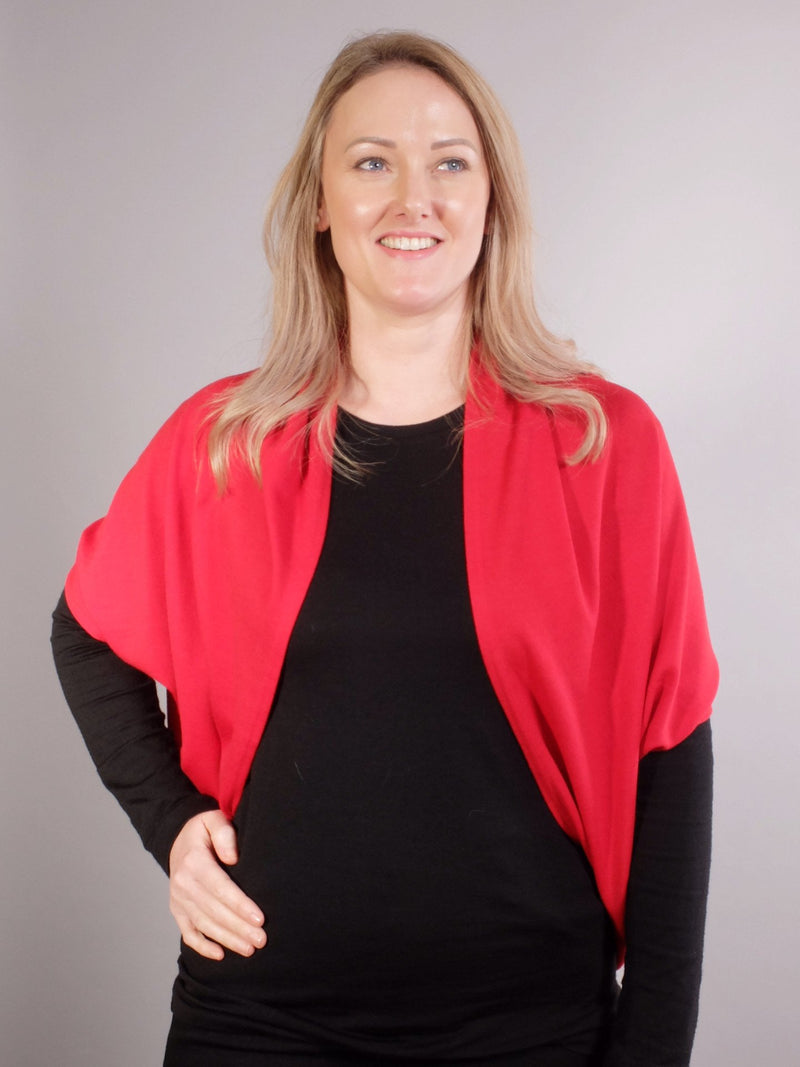 Merino Back Button Shrug