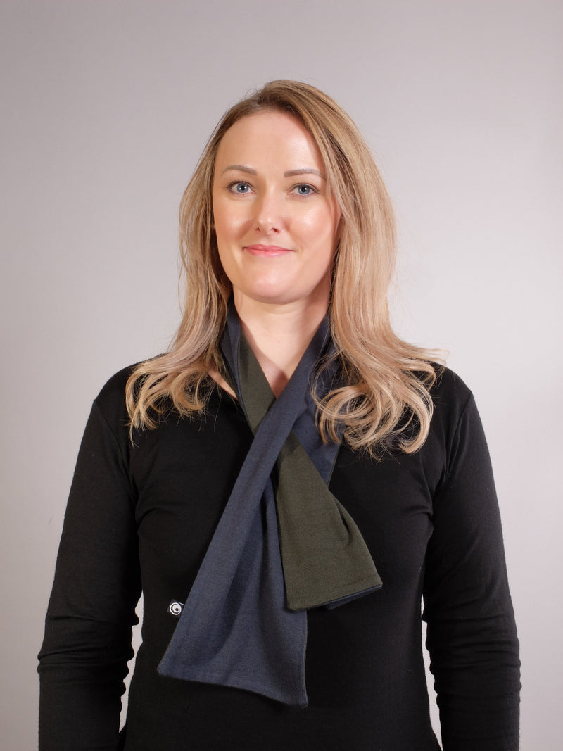 Merino Contrast Loop Through Scarf