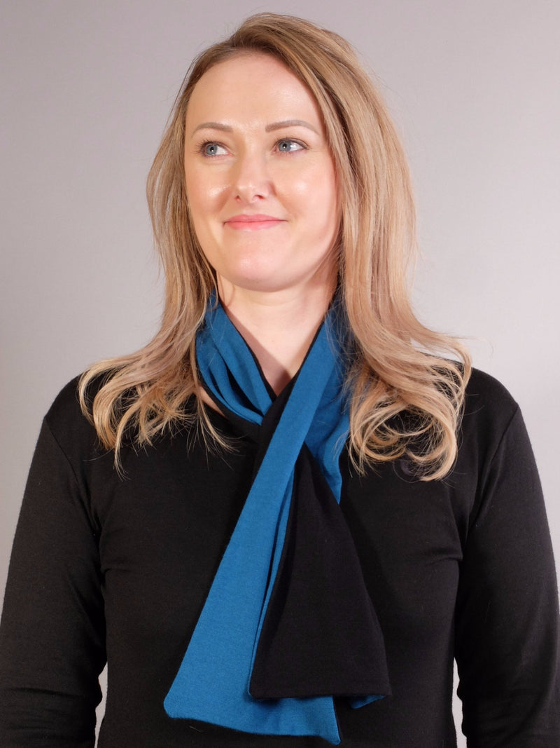 Merino Contrast Loop Through Scarf
