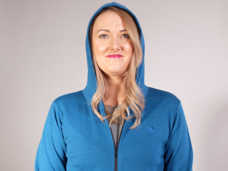 Merino Longline Hooded Zip Jacket