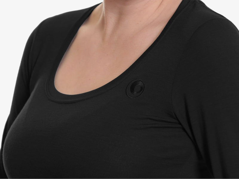 Merino Lycra Scoop Long Sleeve Tee