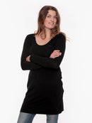 Merino Lycra Long Sleeve Scoop Dress