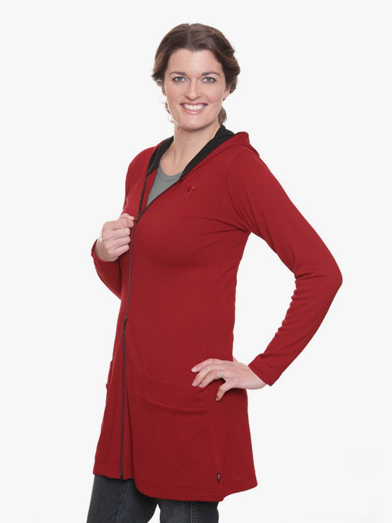 Merino Zipped Hood Cardigan New Zealand Made