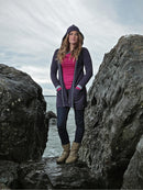Merino Zipped Hood Cardigan New Zealand Made