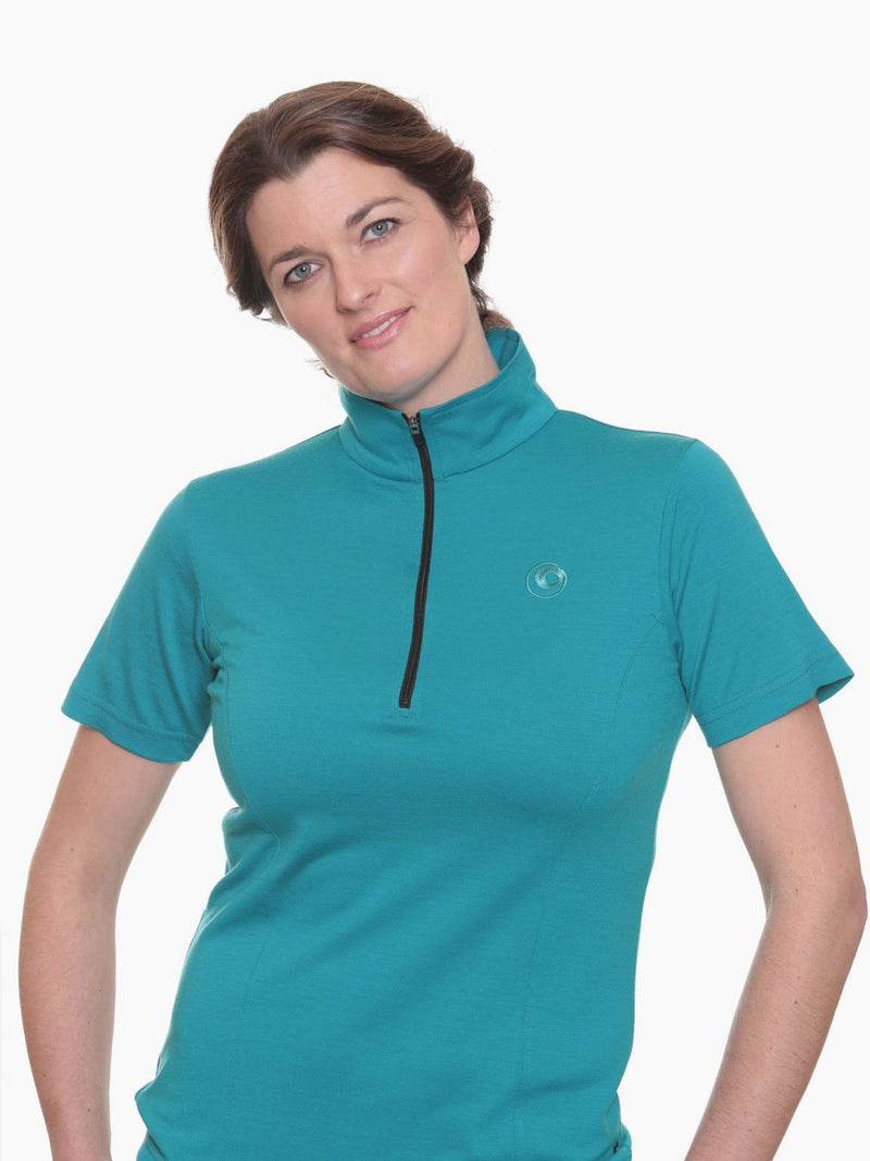 Merino Half Zip Princess Cut Poloshirt