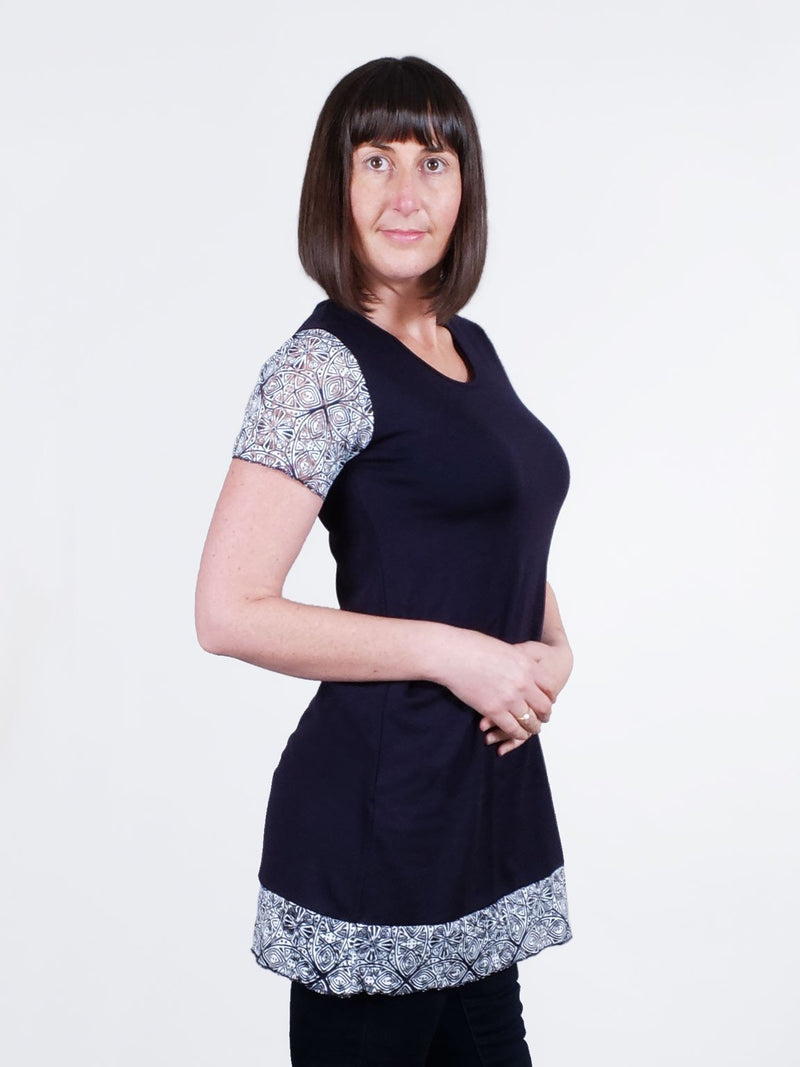 Merino Lace Trim Tunic